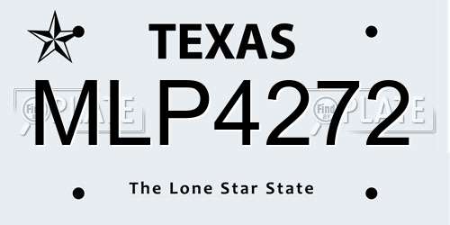 MLP4272 Texas License Plate