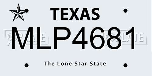 MLP4681 Texas License Plate
