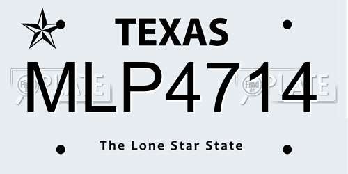 MLP4714 Texas License Plate