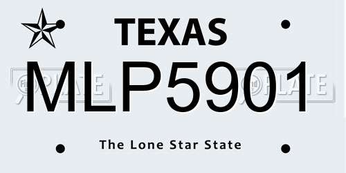 MLP5901 Texas License Plate