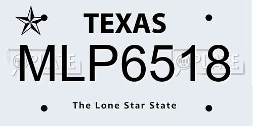 MLP6518 Texas License Plate