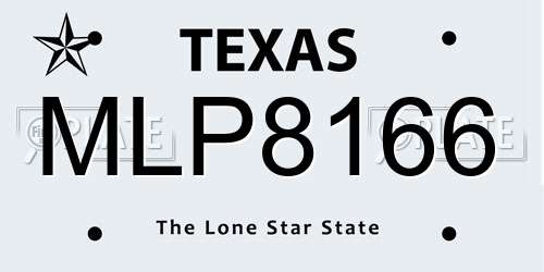 MLP8166 Texas License Plate