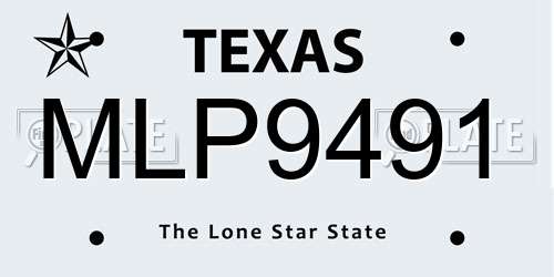 MLP9491 Texas License Plate