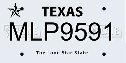 MLP9591 Texas License Plate
