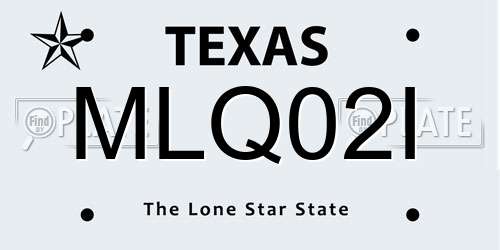 MLQ02I Texas License Plate
