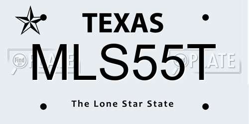 MLS55T Texas License Plate