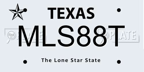 MLS88T Texas License Plate