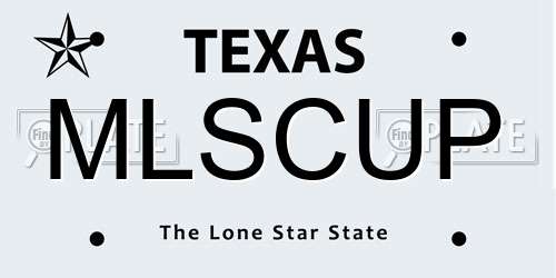 MLSCUP Texas License Plate