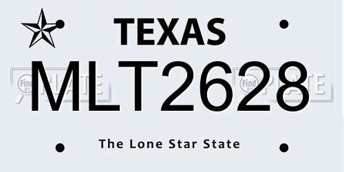 MLT2628 Texas License Plate
