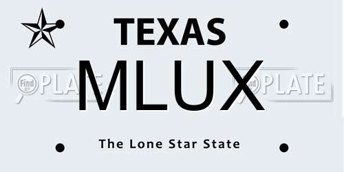 MLUX Texas License Plate