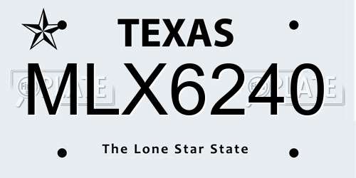 MLX6240 Texas License Plate