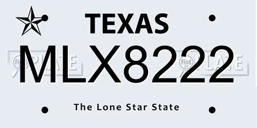 MLX8222 Texas License Plate