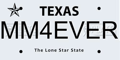 MM4EVER Texas License Plate