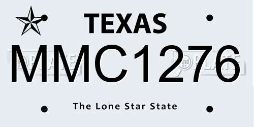 MMC1276 Texas License Plate