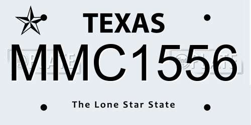MMC1556 Texas License Plate