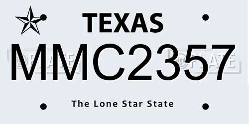 MMC2357 Texas License Plate