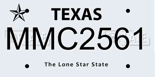 MMC2561 Texas License Plate
