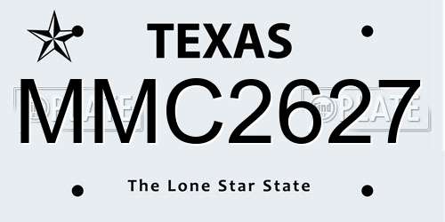 MMC2627 Texas License Plate