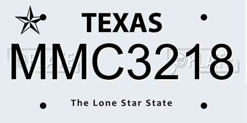 MMC3218 Texas License Plate
