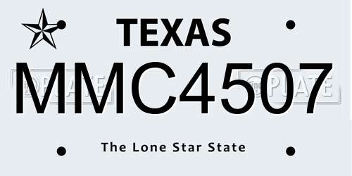 MMC4507 Texas License Plate