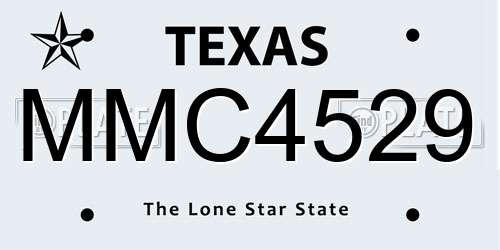 MMC4529 Texas License Plate