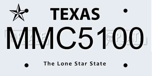 MMC5100 Texas License Plate