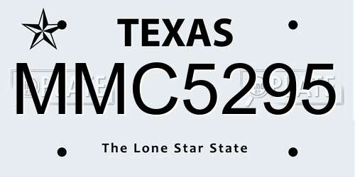 MMC5295 Texas License Plate