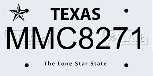 MMC8271 Texas License Plate