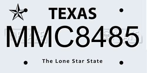 MMC8485 Texas License Plate