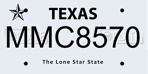 MMC8570 Texas License Plate
