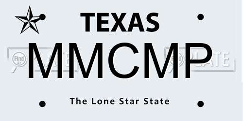 MMCMP Texas License Plate