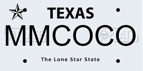 MMCOCO Texas License Plate