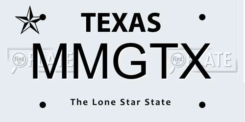 MMGTX Texas License Plate