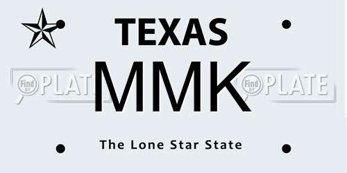 MMK Texas License Plate