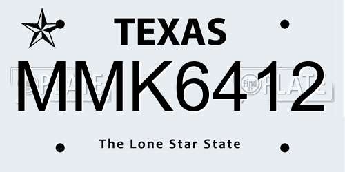 MMK6412 Texas License Plate