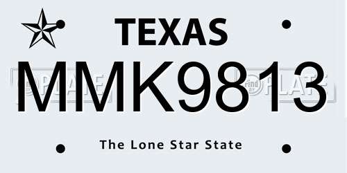 MMK9813 Texas License Plate