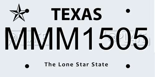 MMM1505 Texas License Plate