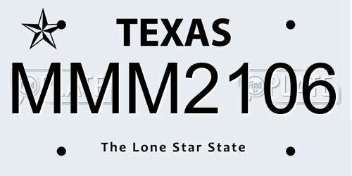 MMM2106 Texas License Plate
