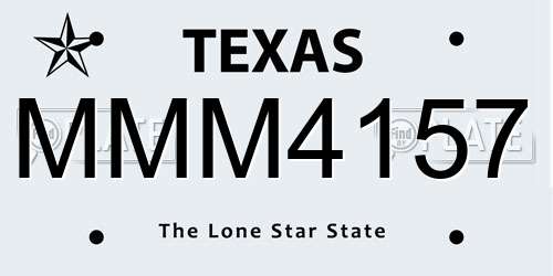 MMM4157 Texas License Plate