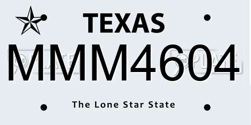 MMM4604 Texas License Plate
