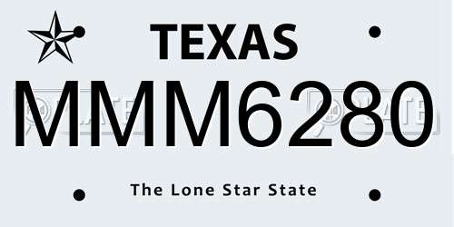 MMM6280 Texas License Plate