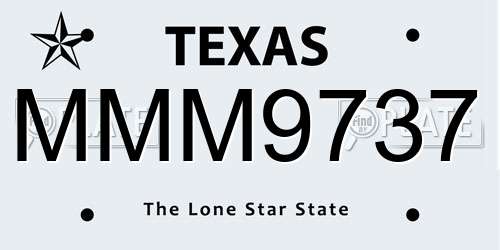 MMM9737 Texas License Plate