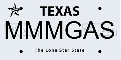 MMMGAS Texas License Plate
