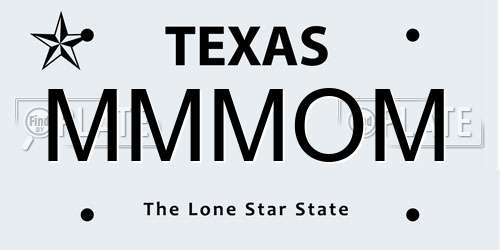 MMMOM Texas License Plate