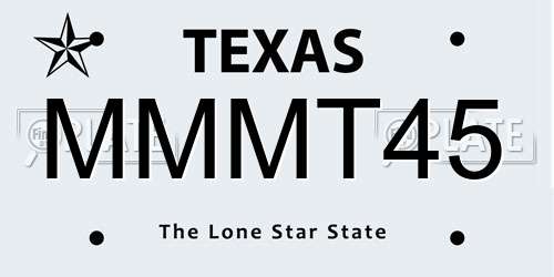 MMMT45 Texas License Plate