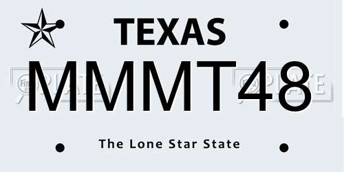 MMMT48 Texas License Plate
