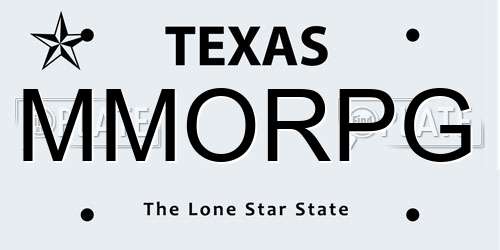 MMORPG Texas License Plate