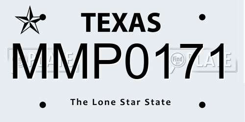 MMP0171 Texas License Plate