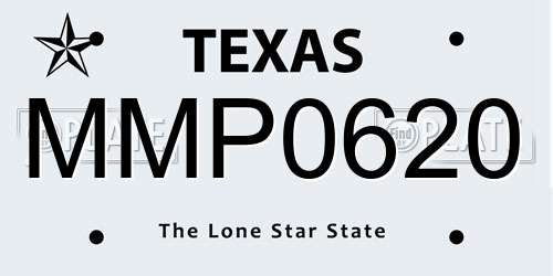 MMP0620 Texas License Plate
