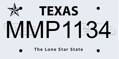 MMP1134 Texas License Plate
